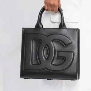 Dolce & Gabbana Black Leather Tote Bag